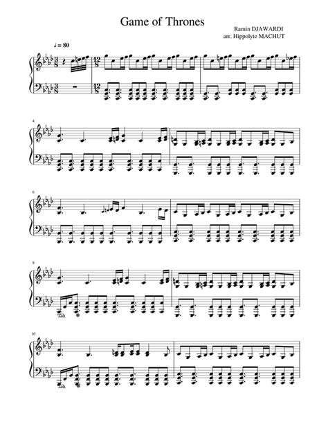 Game of Thrones Sheet music for Piano (Solo) | Musescore.com