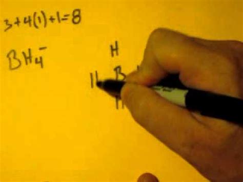 Lewis Dot Structure of BH4-, (tetrahydroborate ion) - YouTube