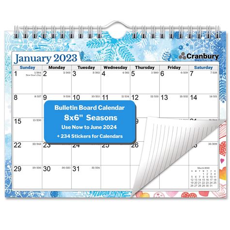 Mini Wall Calendar 2023 2024