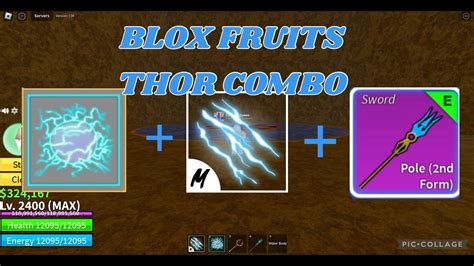 (Blox Fruits) Blox Fruit THOR COMBO | Rumble + Electric Claw + Pole V2 ...