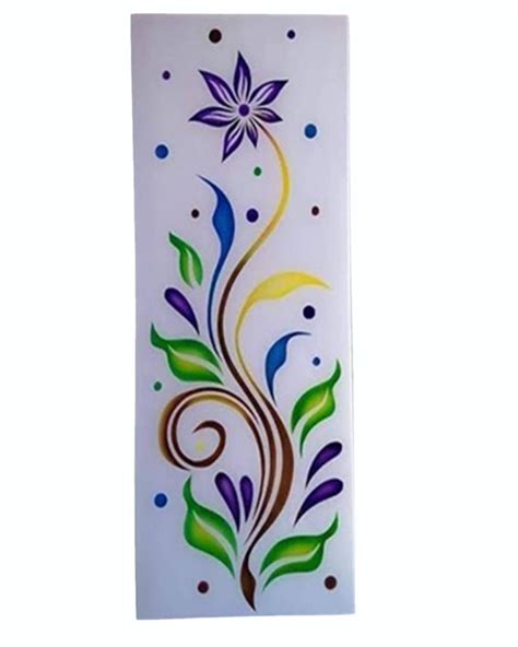 Modern Art Polished 6mm Etched Glass Painting at Rs 125 in Chennai | ID ...