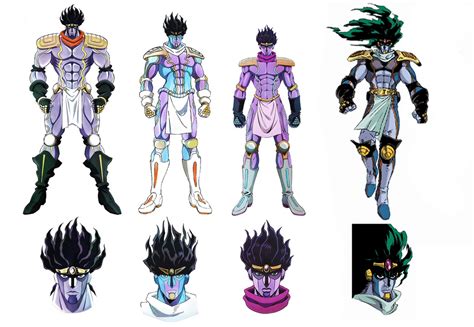 Star Platinum's design sheets in Anime (part 3-4-6) and OVA : StardustCrusaders