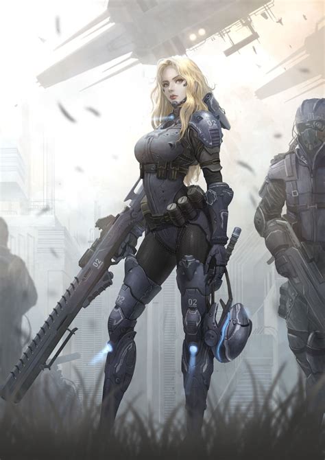 Sniper_Female_SF | Concept art characters, Warrior woman, Sci fi characters