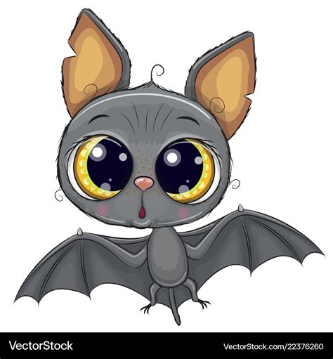 Cute bat isolated on a white background Royalty Free Vector