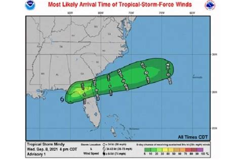 Tropical Storm Mindy Heading Towards Florida - The St Kitts Nevis Observer