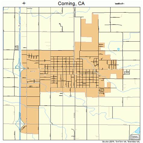 Corning California Street Map 0616322