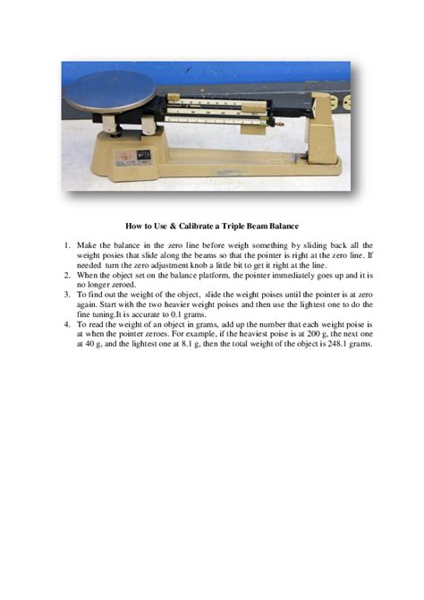 How To Calibrate A Balance Beam Scale - The Best Picture Of Beam