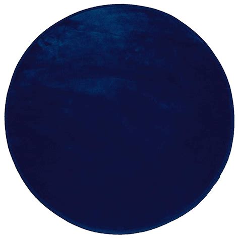Tapis rond velours bleu nuit 90 cm
