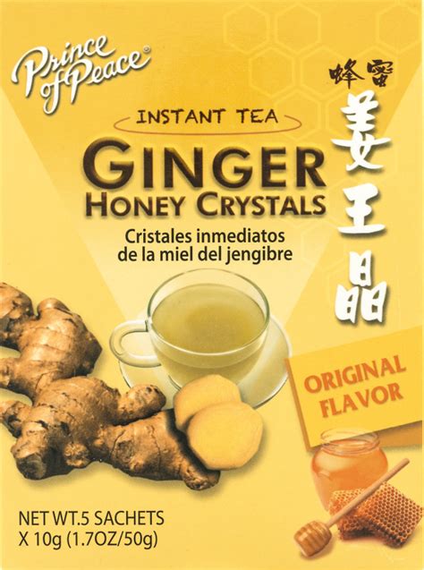 Prince of Peace Ginger Honey Crystals Instant Tea Sachets Original Flavor - 5 CT Prince Of Peace ...