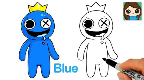 How to Draw Blue Easy Roblox Rainbow Friends