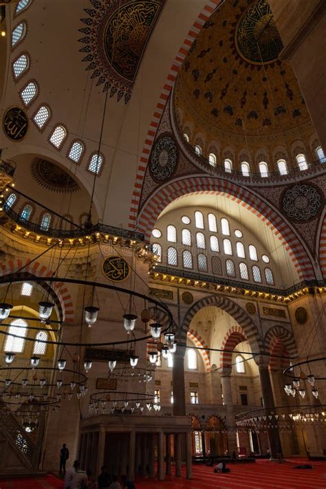 Interior View of Suleymaniye Mosque in Istanbul Editorial Stock Photo - Image of mosque ...