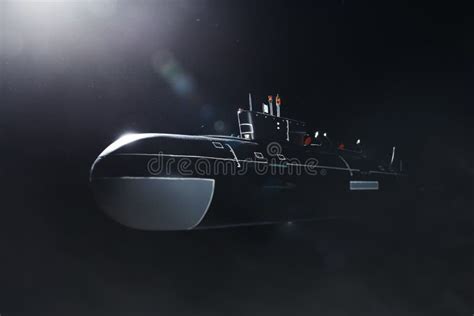 Nuclear Borei-class Submarine Model at Night Stock Image - Image of warship, army: 222814169