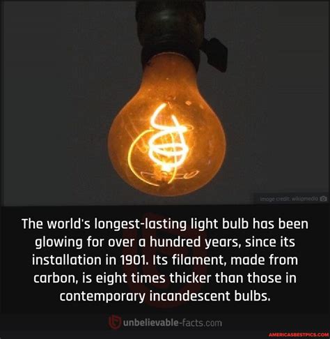 N/A - The world's longest-lasting light bulb has been glowing for over hundred years, since its ...