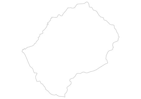 Blank map of Lesotho - Lesotho Outline Map