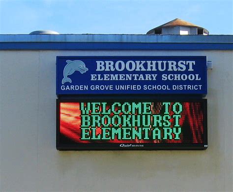 Full Color LED message center sign for Brookhurst Elementary School ...