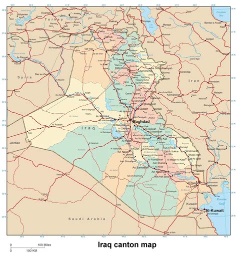 Printable Map Of Detailed Maps Of Iraq Road Maps And - vrogue.co