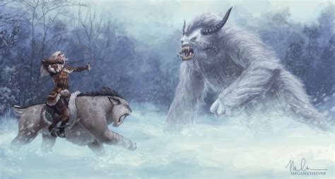 The Huntress and the Yeti by megillakitty on DeviantArt