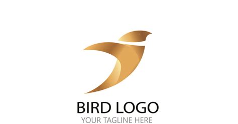 Golden Bird Logo Design For All Company - TemplateMonster