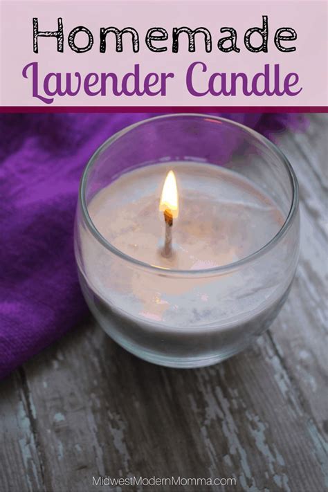 Easy DIY Lavender Candle with Essential Oils | Lavender candle ...