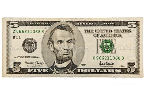 5 Dollar Bill Printable