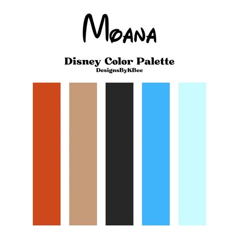 Moana Disney Color Palette