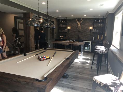 #gameroomdecormancaves | Game room basement, Home bar rooms, Pool table room