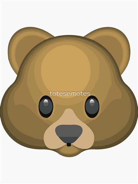 "Bear face emoji" Sticker by totesemotes | Redbubble