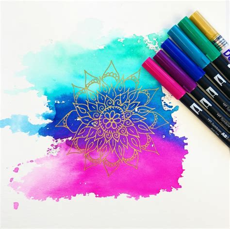 Watercolor Mandala at PaintingValley.com | Explore collection of ...