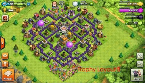 Clan Wars: TH7 Trophy Base Design