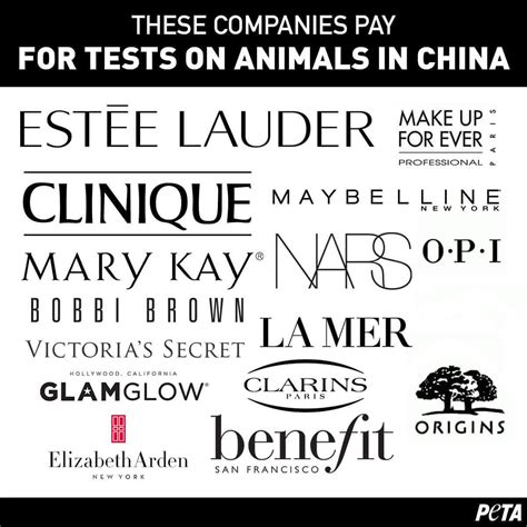 Animal Testing Cosmetics List