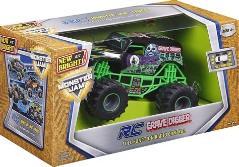 New Bright 2430 Monster Jam Grave Digger RC Truck, 1:24 (7-Inch) Scale - Walmart.com - Walmart.com