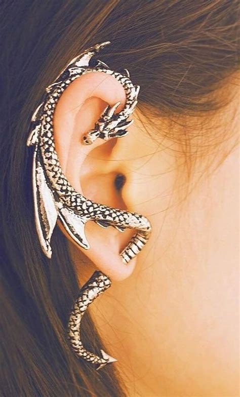 A Very Unique Dragon Earring | Dragon earrings, New fashion earrings ...