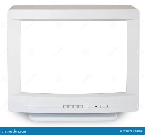 Old Computer Monitor stock photo. Image of isolated, screen - 4908876