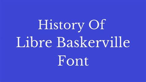 Libre Baskerville Font - Fonts Studio