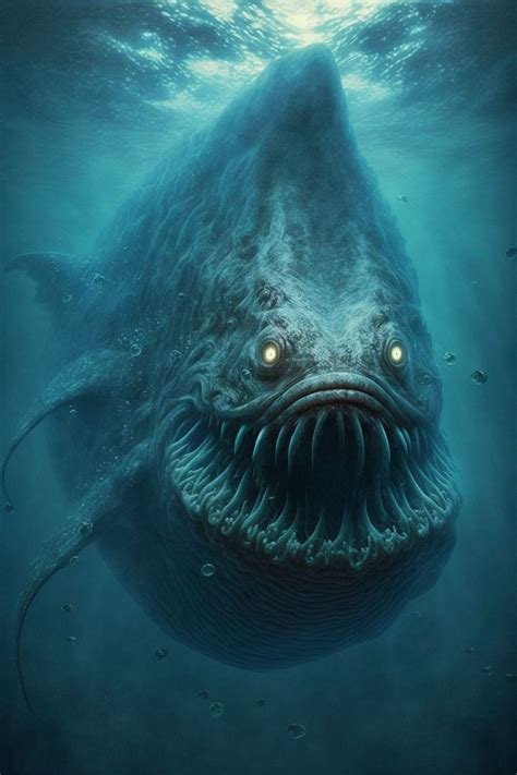 Scary Sea Creatures, Deep Sea Creatures, Mythical Creatures Art, Fantasy Creatures, Ocean ...