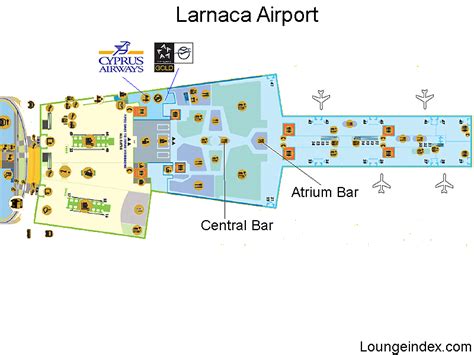 LCA: Larnaca - Terminal map, airport guide, lounges, bars, restaurants & reviews with images