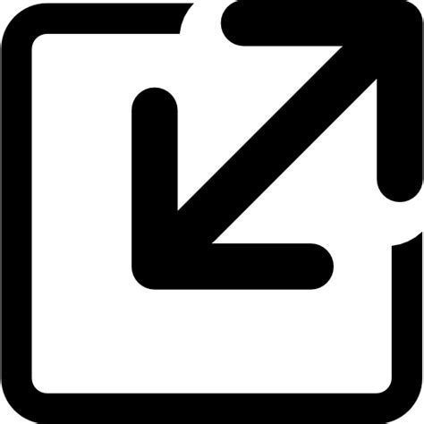 Free Icon | Resize arrow inside a square interface symbol