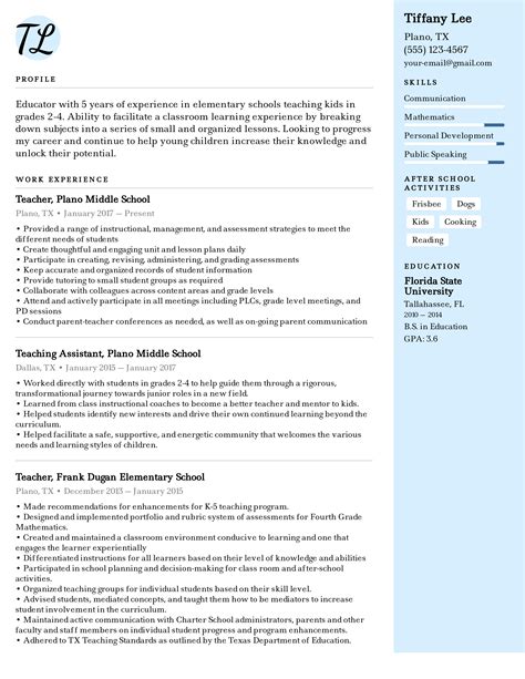 Teacher Resume Examples 2021 - resumetj