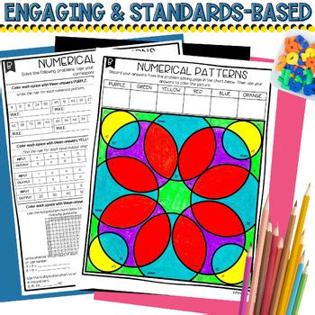 Numerical Patterns Worksheets - 3rd Grade Color by Number Activity