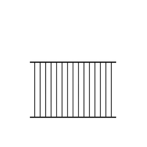 Freedom Standard Easton 4-ft H x 6-ft W Black Aluminum Flat-Top Decorative in the Metal Fence ...