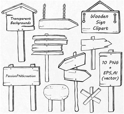 how to draw a wooden sign - odit-a