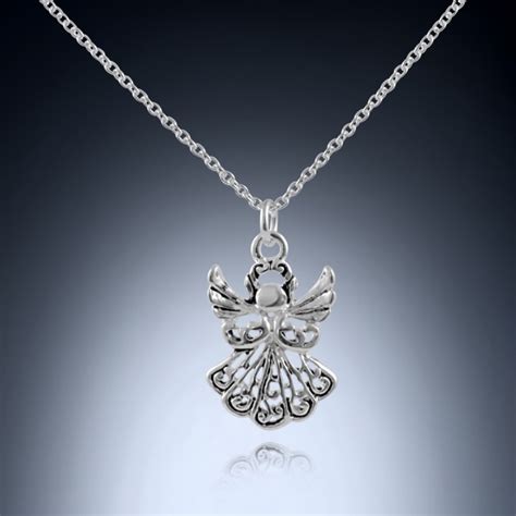 Sterling Silver Guardian Angel Necklace