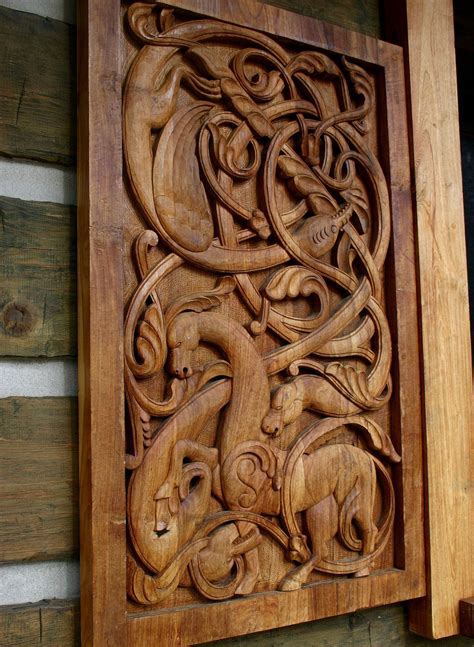 VIKING DRAGON CARVING | Wood carving designs, Wood carving, Carving