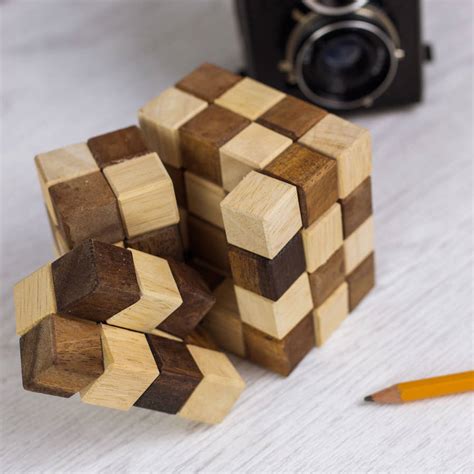 King Snake Wooden Cube Puzzle By fablittlegiftshop