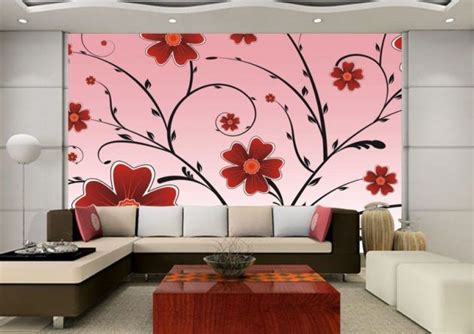 Floral Wall Mural: Perfectly Addition To Any Living Room - http://homedesignfind.press/floral ...