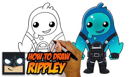 How to Draw RIPPLEY | NEW Fortnite Season 11 Skin | Cartooning 4 kids, Drawings, Cute easy drawings