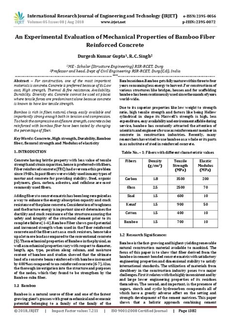 (PDF) An Experimental Evaluation of Mechanical Properties of Bamboo ...