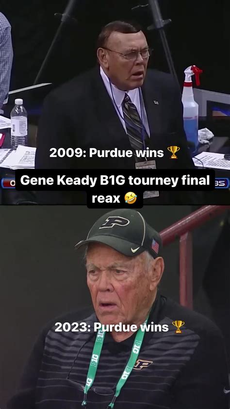 The camera still likes to find Purdue Basketball legend Gene Keady. 👀 ...