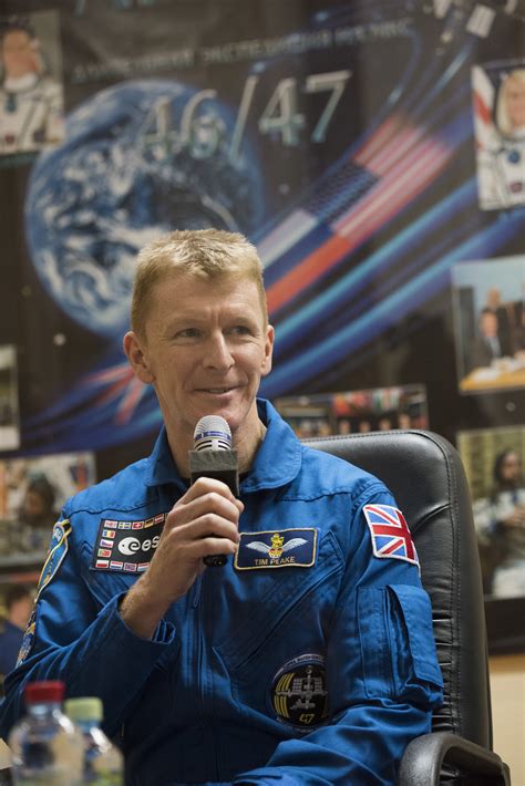 ESA - ESA astronaut Tim Peake answers questions during the pre-launch press conference