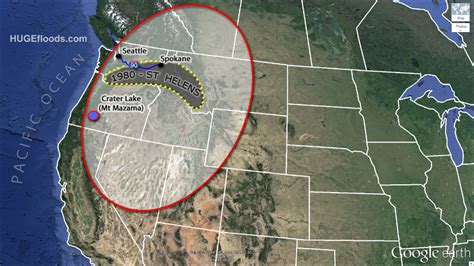 Crater Lake Mount Mazama eruption ash distribution map. | Crater lake, Lake, Crater lake ...